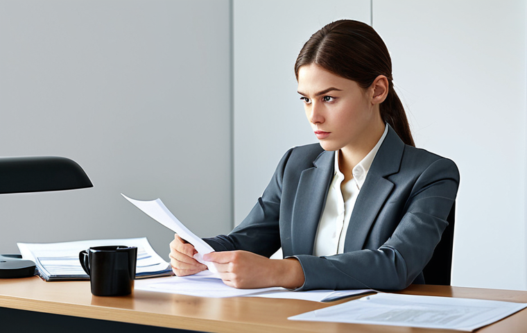 Contract Review**

"A young, professional actress, fully clothed in modest business attire, carefully reviewing a contract with a serious expression, seated at a desk in a well-lit office, documents spread out, emphasizing attention to detail, safe for work, appropriate content, professional, perfect anatomy, correct proportions, well-formed hands, natural pose, high quality."

**